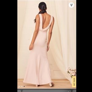 Lulus Call My Name Blush Pink Backless Maxi Dress